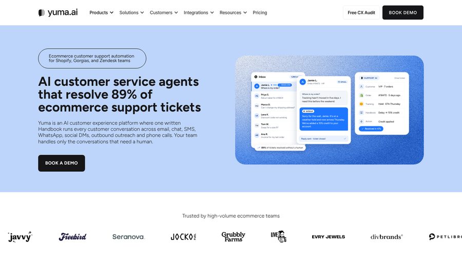 The Yuma Support AI product page