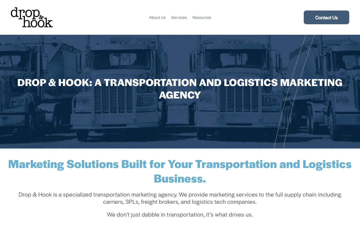 Drop & Hook homepage