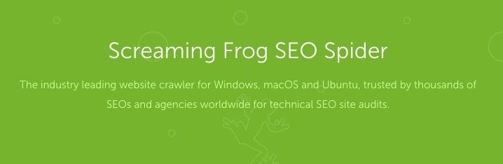 Screenshot of Screaming Frog, a Free crawling/indexing tools 