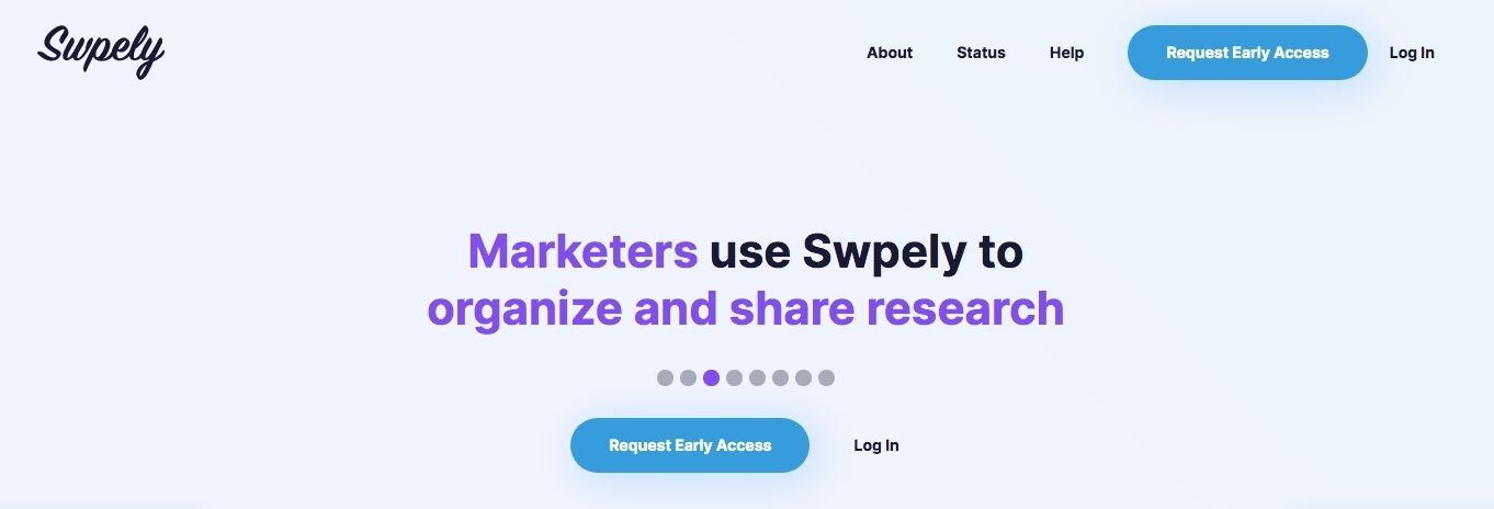 Swpely is a content marketing resource that helps users organize content they save for future reference from any and all social media platforms, Google, and so forth.