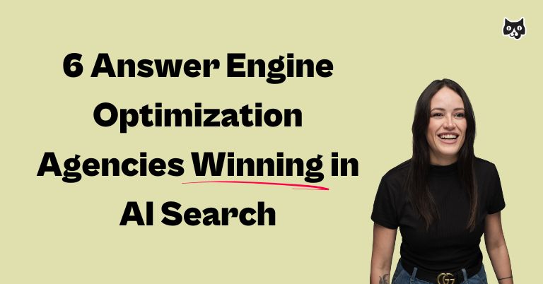 6 Answer Engine Optimization Agencies Winning in AI Search with a photo of Maeva, founder of Flying Cat Marketing
