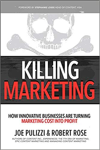 This is the cover of the book 'Killing Marketing'