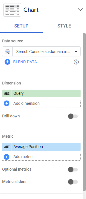  Feel free to experiment with other metrics too, such as “Clicks” or “Impressions”
