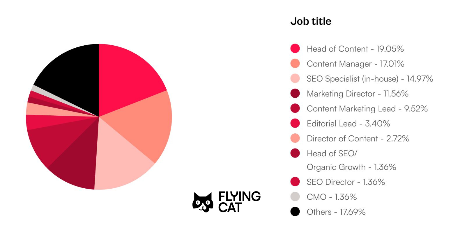 Pie Chart showing job title of those interviewed