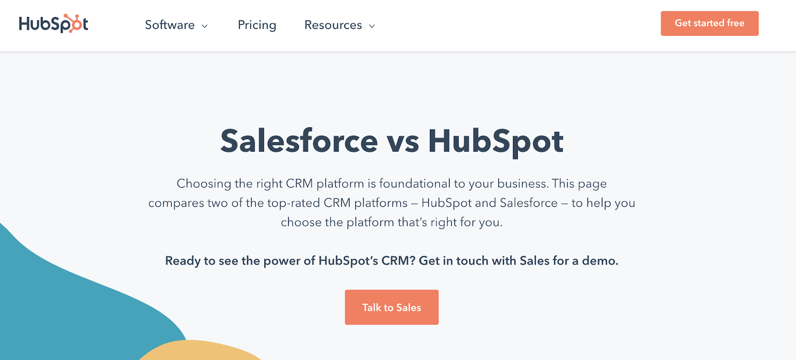 comparison keywords hubspot vs salesforce