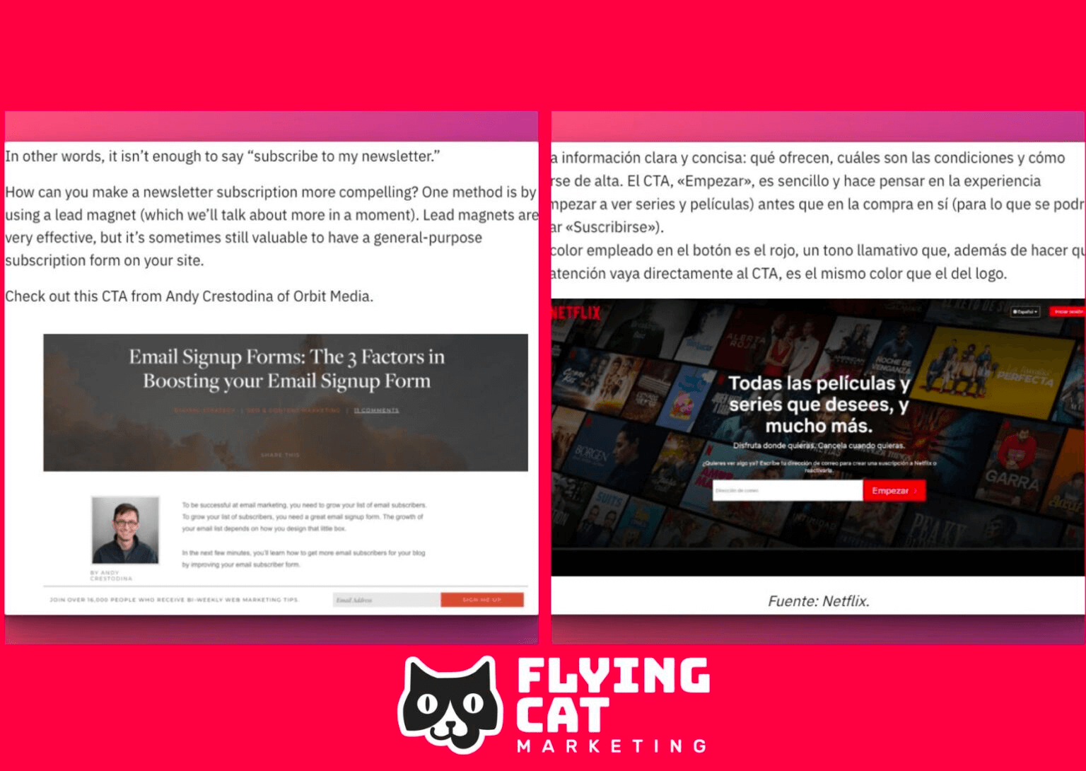 Screenshots of Spanish-language vs English-language images used in multilingual SEO content
