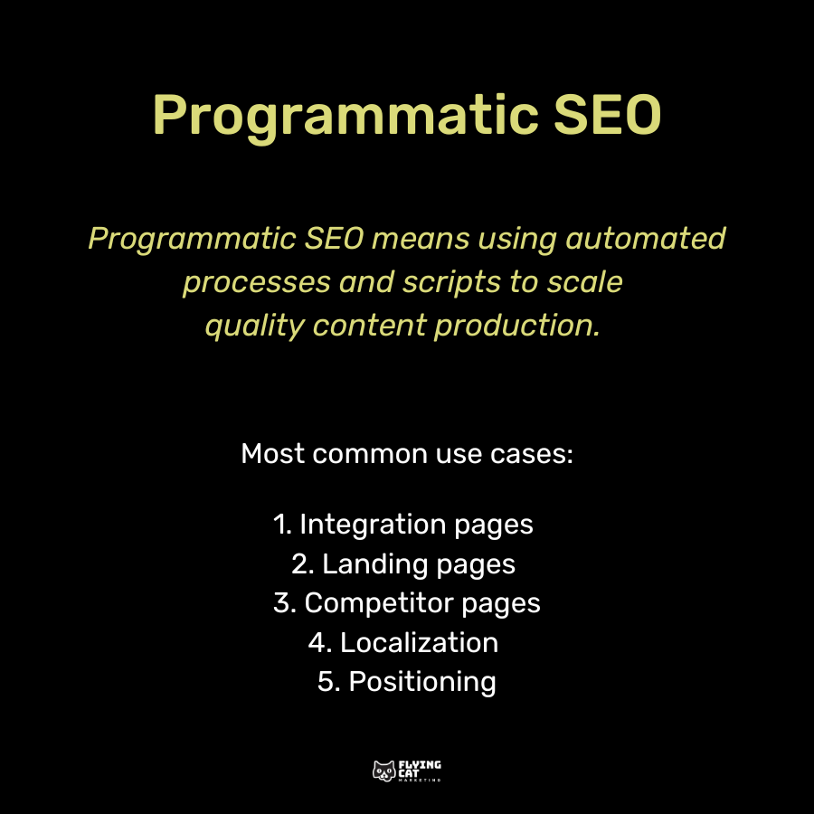 Infograpic explaining Programmatic SEO